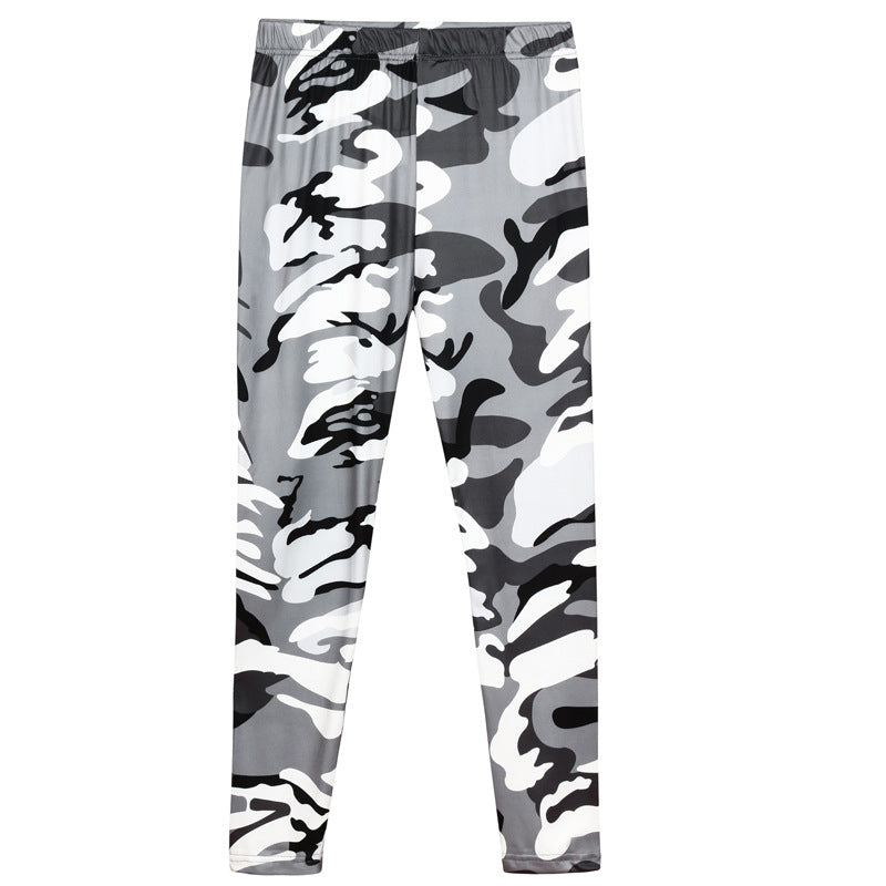 Damen Camouflage Fitness-Leggings im hochtaillierten Schnitt Stalluxe