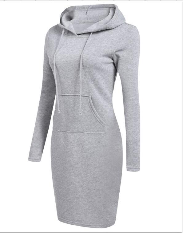 Damen Hoodie-Kleid mit praktischen Taschen und Kapuze Stalluxe