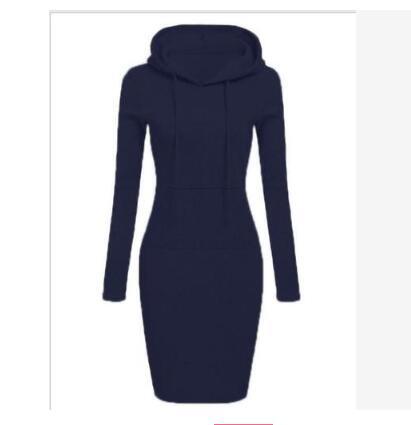 Damen Hoodie-Kleid mit praktischen Taschen und Kapuze Stalluxe