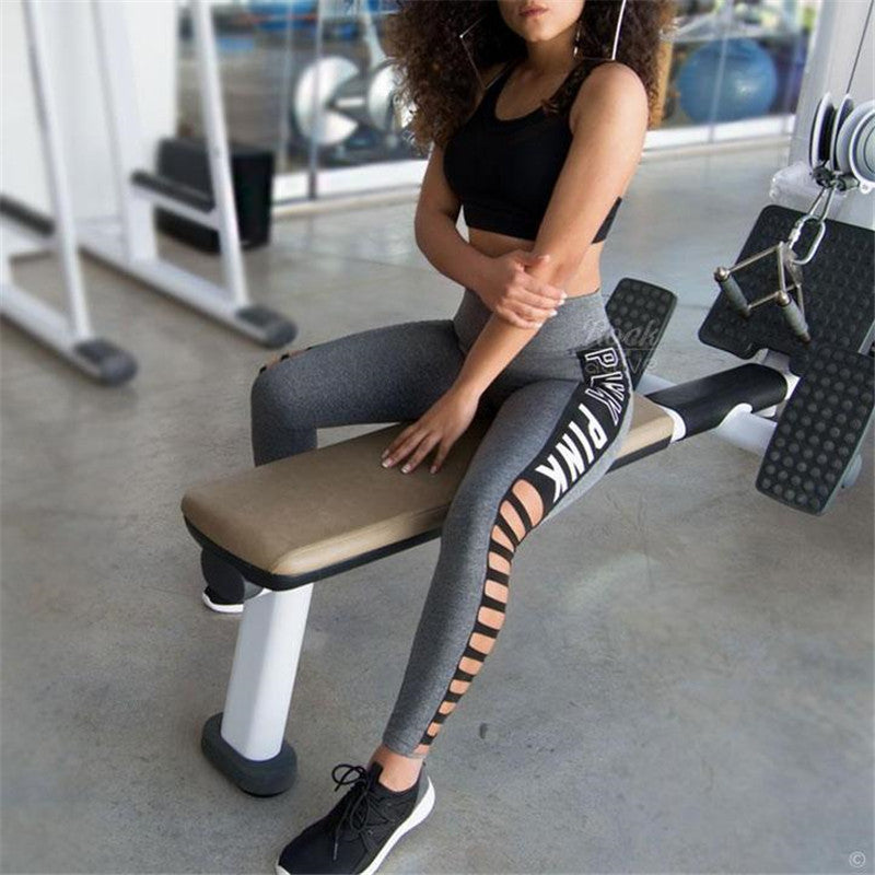 Damen Sportleggings mit seitlichen Cut-Outs und auffälligem Logo Stalluxe