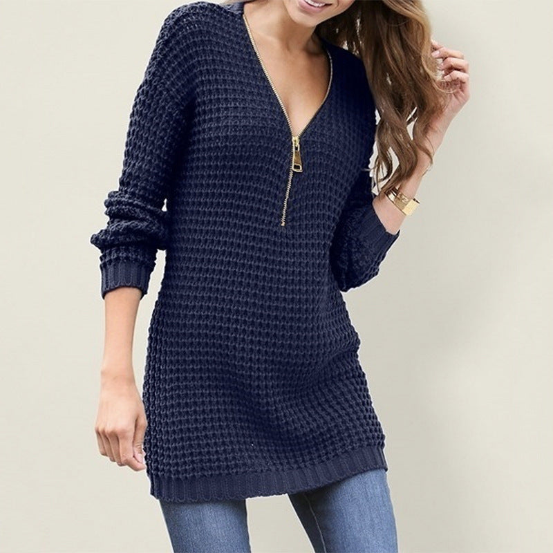 Damen Langarmshirt mit Reißverschluss Stalluxe