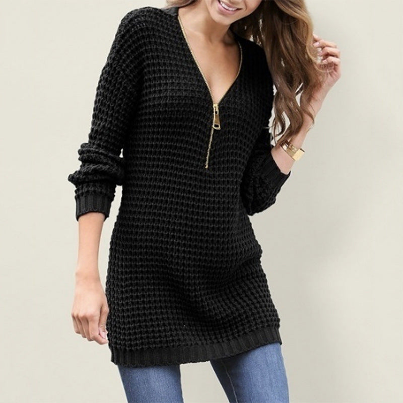 Damen Langarmshirt mit Reißverschluss Stalluxe