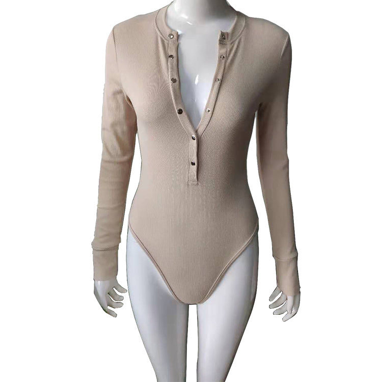 Damen Langarmshirt mit dekorativen Knöpfen und raffinierten Rippdetails Stalluxe