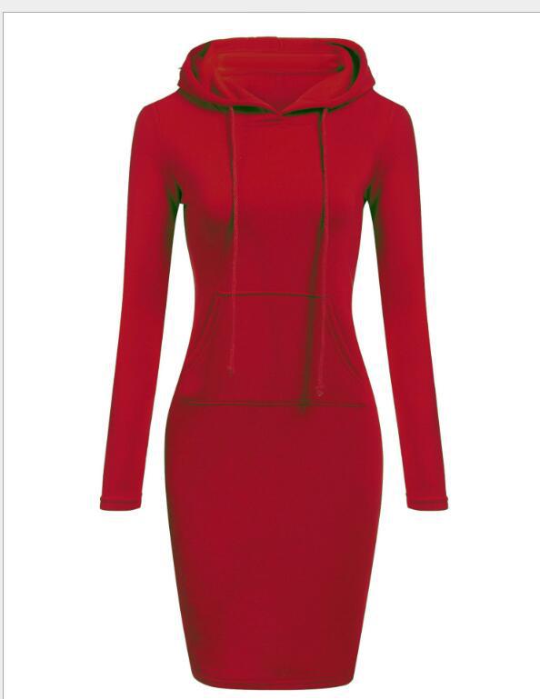 Damen Hoodie-Kleid mit praktischen Taschen und Kapuze Stalluxe