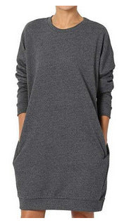 Damen lässiges Sweatkleid mit praktischen Taschen und weitem Schnitt Stalluxe