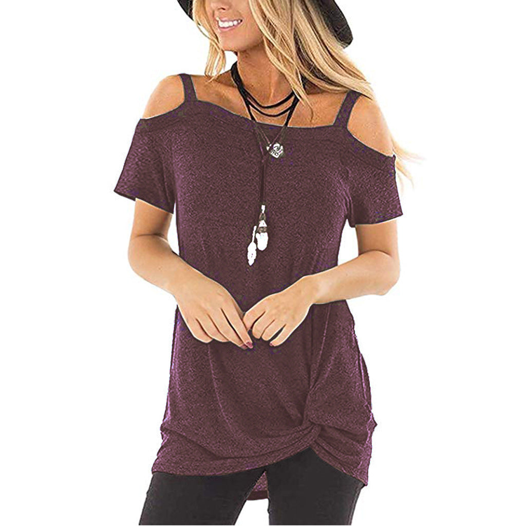Damen Off-Shoulder Oberteil mit modischem Schnitt und lässiger Passform Stalluxe