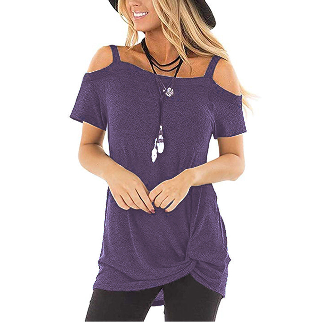 Damen Off-Shoulder Oberteil mit modischem Schnitt und lässiger Passform Stalluxe