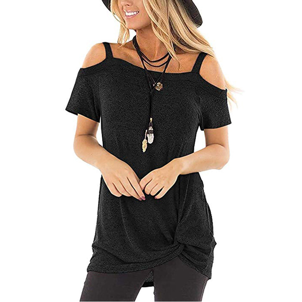 Damen Off-Shoulder Oberteil mit modischem Schnitt und lässiger Passform Stalluxe