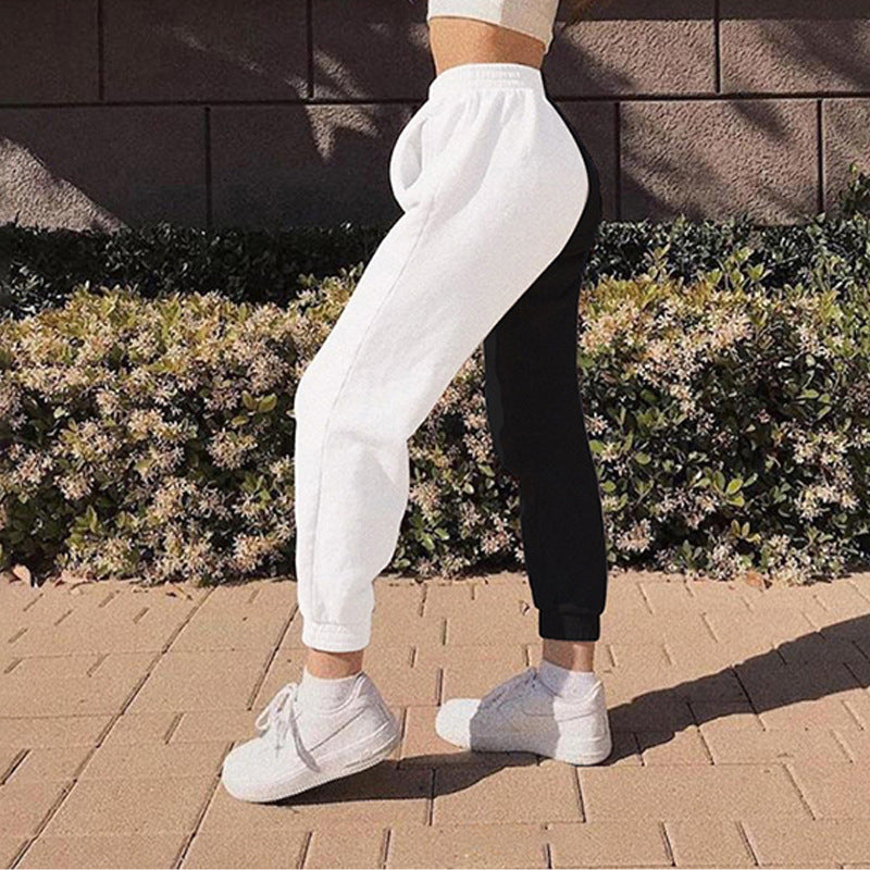 Damen Modische Jogginghose mit asymmetrischem Design und elastischem Bund Stalluxe