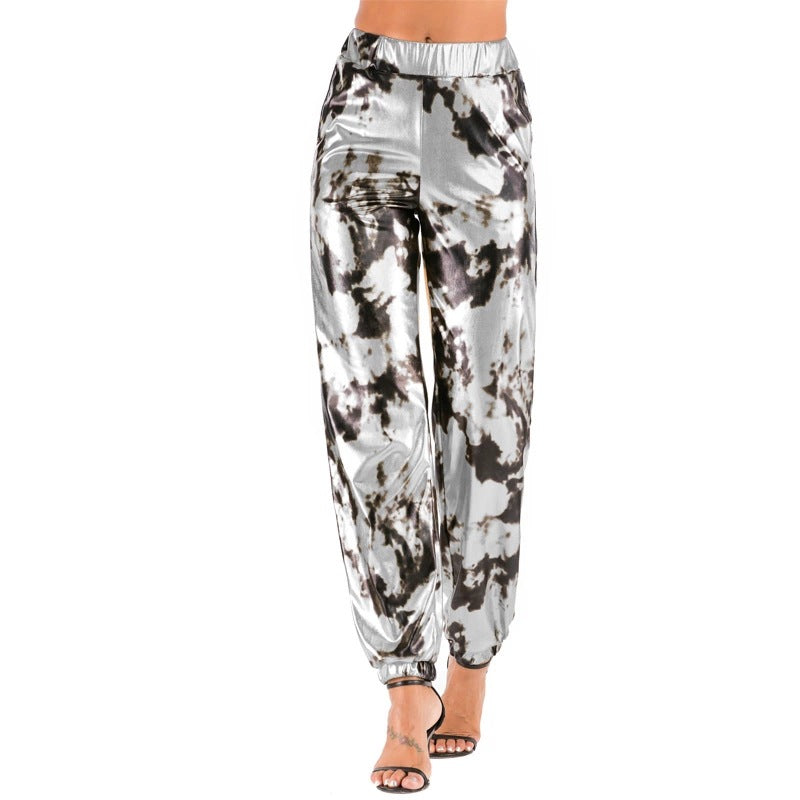 Damen Samt Jogginghose im angesagten Leopardenlook Stalluxe