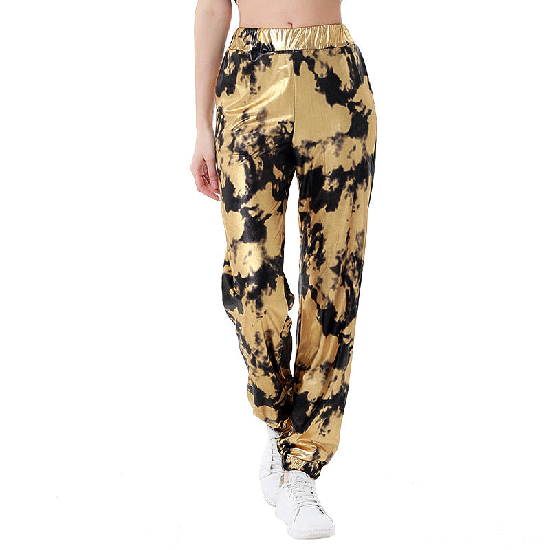 Damen Samt Jogginghose im angesagten Leopardenlook Stalluxe