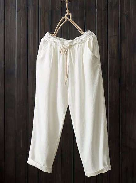 Damen Hose mit elastischem Bund und seitlichen Taschen Stalluxe