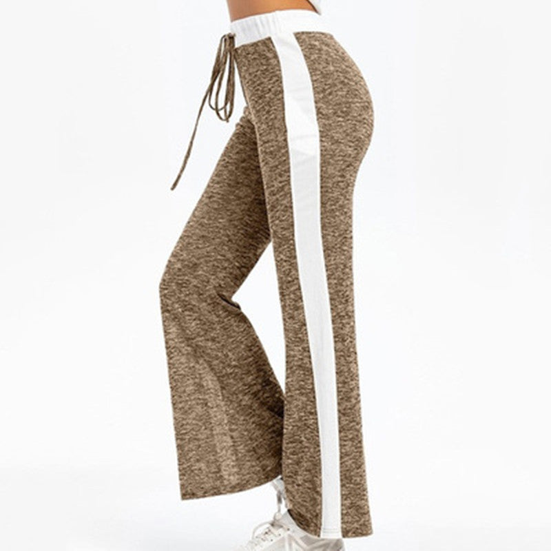 Damen Fließende Sporthose mit seitlichen Streifen und elastischem Bund Stalluxe