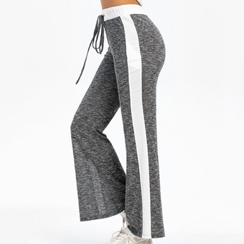 Damen Fließende Sporthose mit seitlichen Streifen und elastischem Bund Stalluxe