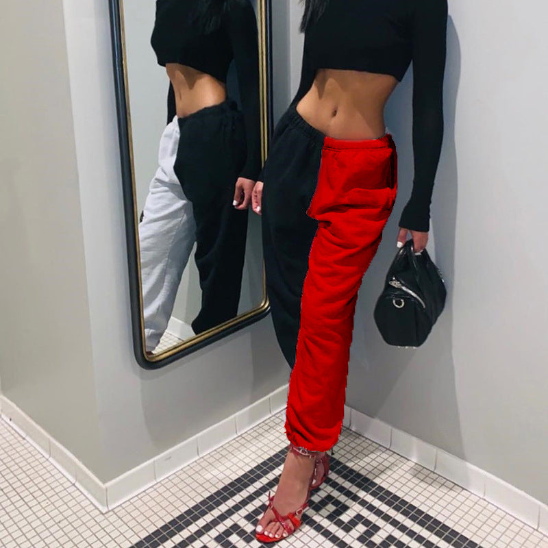 Damen Modische Jogginghose mit asymmetrischem Design und elastischem Bund Stalluxe