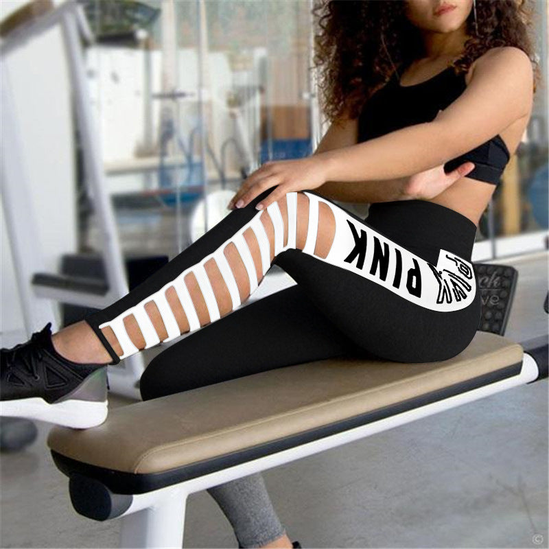 Damen Sportleggings mit seitlichen Cut-Outs und auffälligem Logo Stalluxe