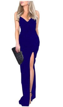 Damen Glamouröses Abendkleid mit seitlichem Schlitz und elegantem Ausschnitt Stalluxe