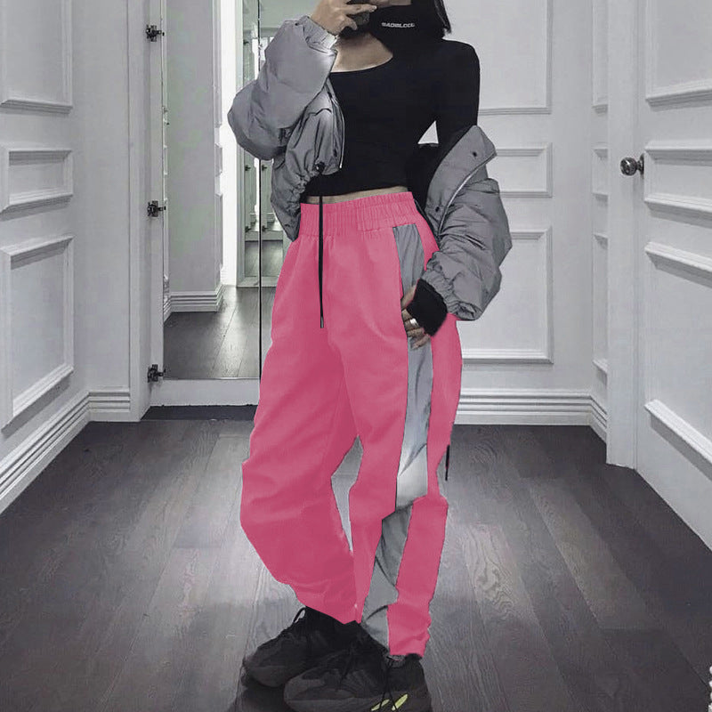 Damen Sportliches Jogginganzug mit reflektierenden Akzenten Stalluxe
