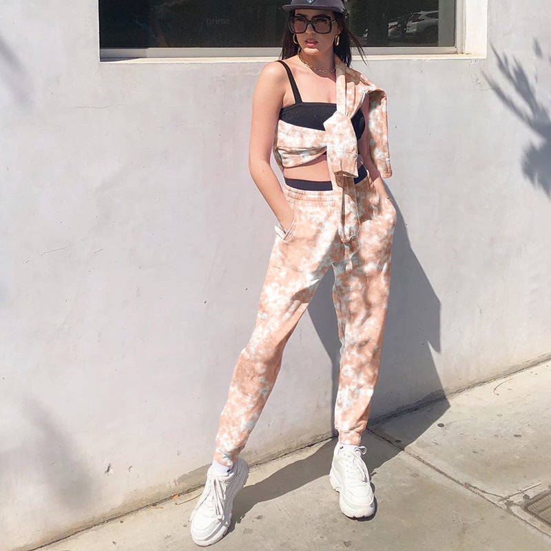 Damen Freizeit-Hosen mit modernen Batik-Muster Stalluxe
