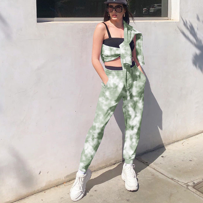 Damen Freizeit-Hosen mit modernen Batik-Muster Stalluxe