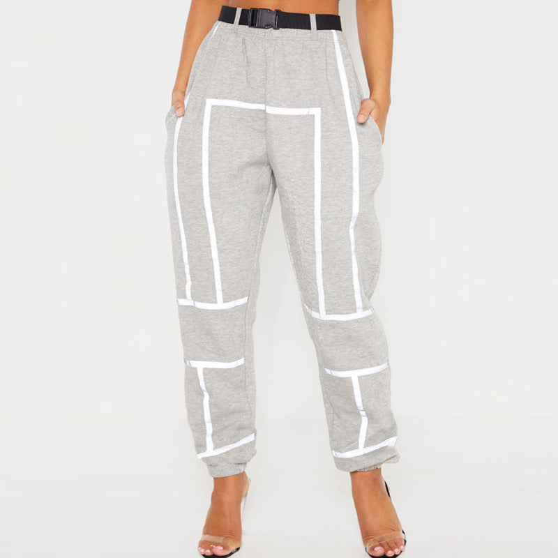 Damen sportliche Jogginghose mit modischer Silhouette und elastischem Bund Stalluxe