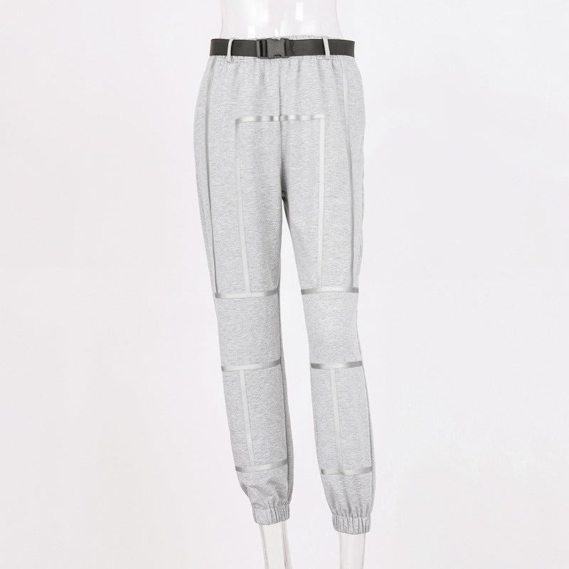 Damen sportliche Jogginghose mit modischer Silhouette und elastischem Bund Stalluxe