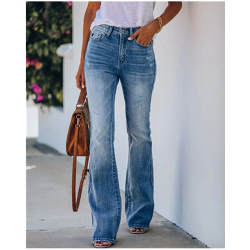 Damen Bootcut Jeans mit lässigem Vintage-Charme und hoher Taille Stalluxe