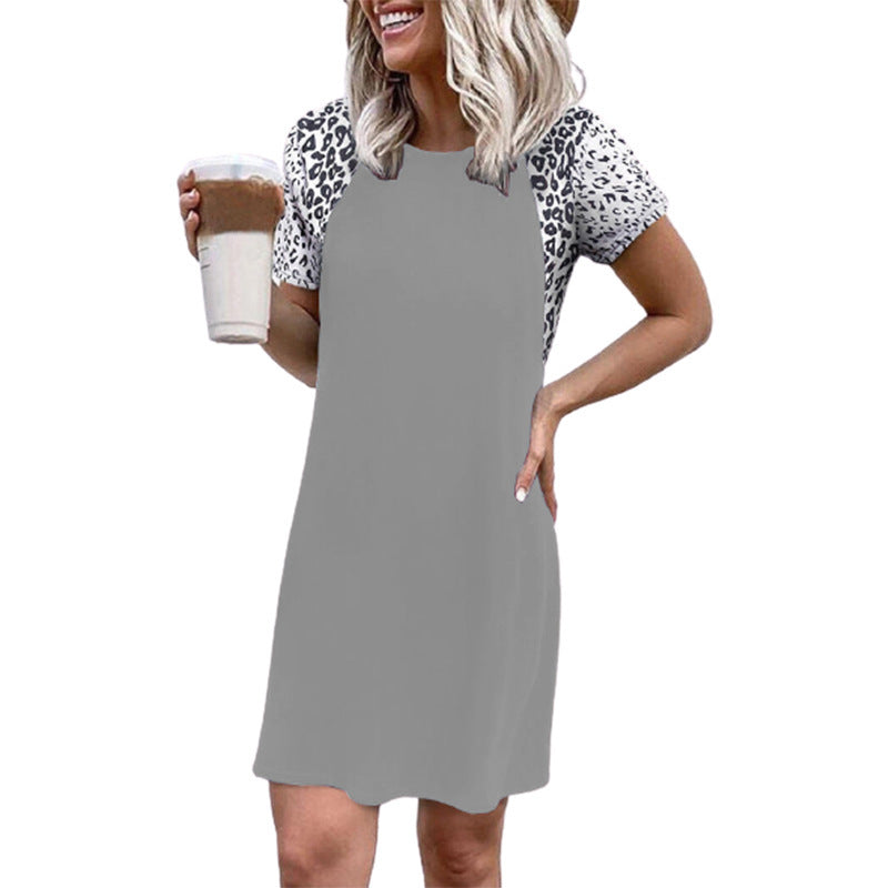 Damen lässiges Kleid mit tierischem Muster Stalluxe