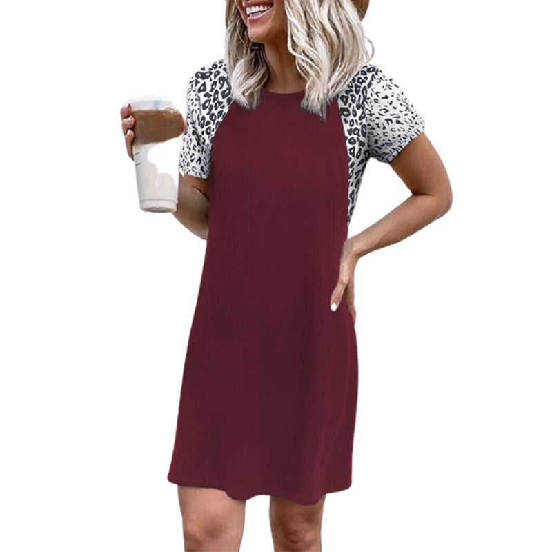 Damen lässiges Kleid mit tierischem Muster Stalluxe