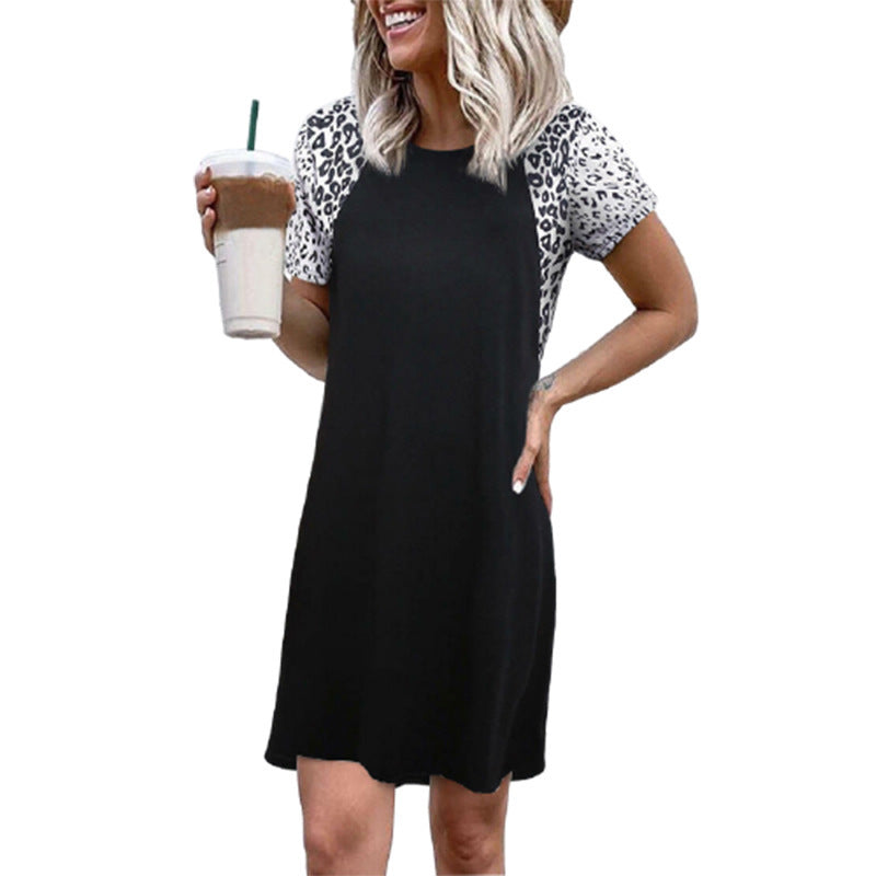 Damen lässiges Kleid mit tierischem Muster Stalluxe