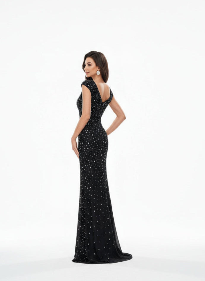 Stalluxe | Glamouröses Strass-Abendkleid mit Göttinnen-Design für Elegante Anlässe