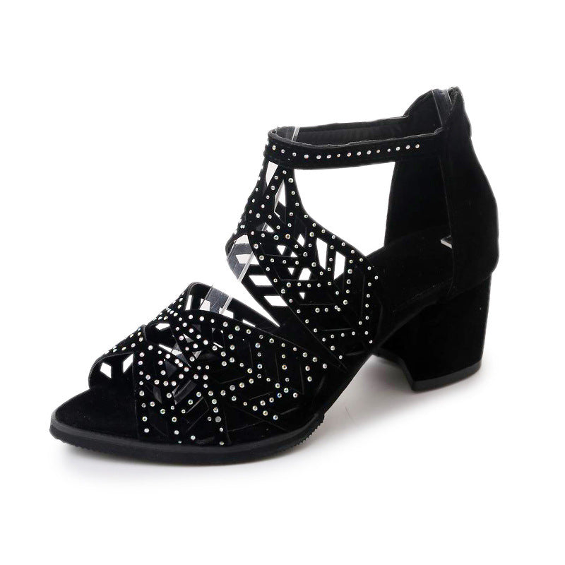Damen Elegante Sandalen mit glamourösem Strassdetail und modischem Riemendesign Stalluxe