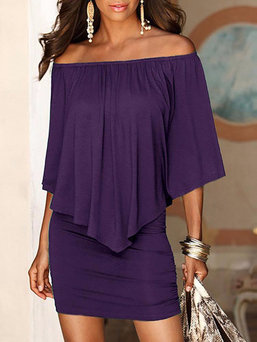 Damen Kleid mit elegantem Oversized-Oberteil und figurbetontem Rock Stalluxe