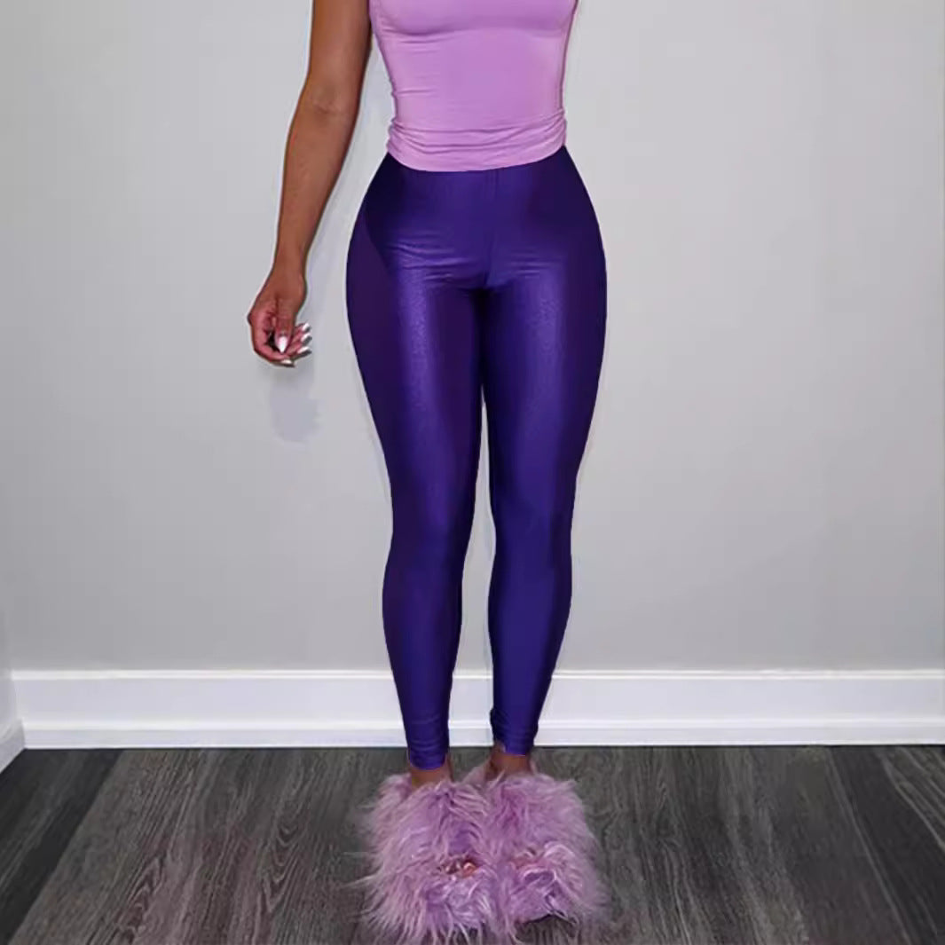 Damen Hochwertige Shiny Leggings mit hohem Bund und perfekter Passform Stalluxe