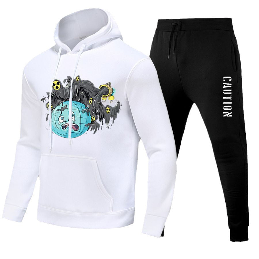 Damen Hoodieset mit auffälligem Grafikdesign und bequemen Jogginghose Stalluxe