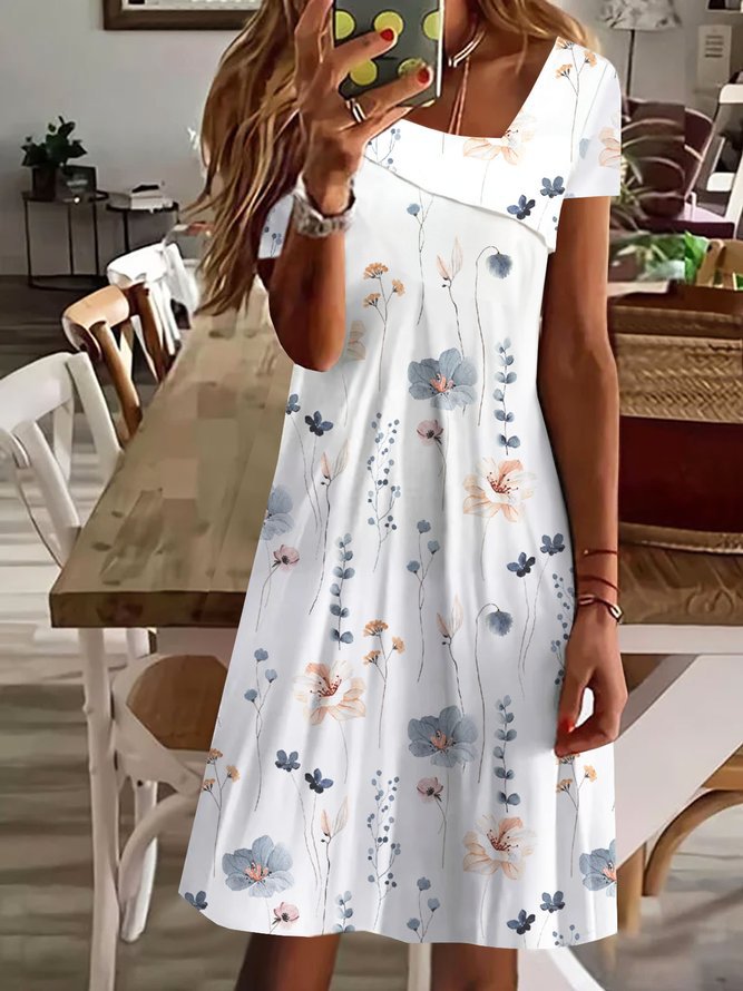 Damen Sommerkleid mit floralem Design und weitem Schnitt Stalluxe