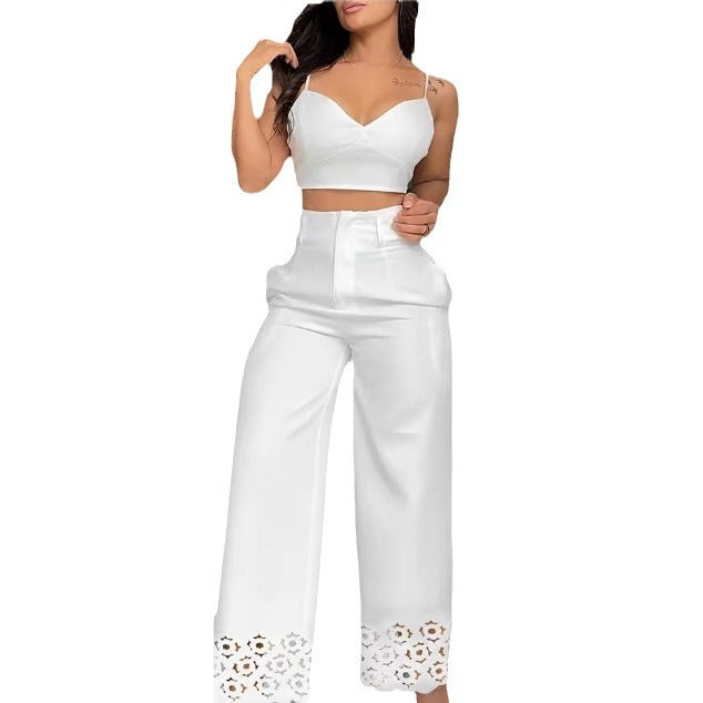 Damen elegante Culotte mit Spitzenverzierungen Stalluxe