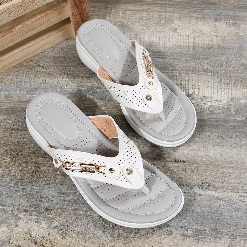 Damen Komfortable Flip-Flop-Sandalen mit ergonomischer Sohle und verspieltem Design Stalluxe