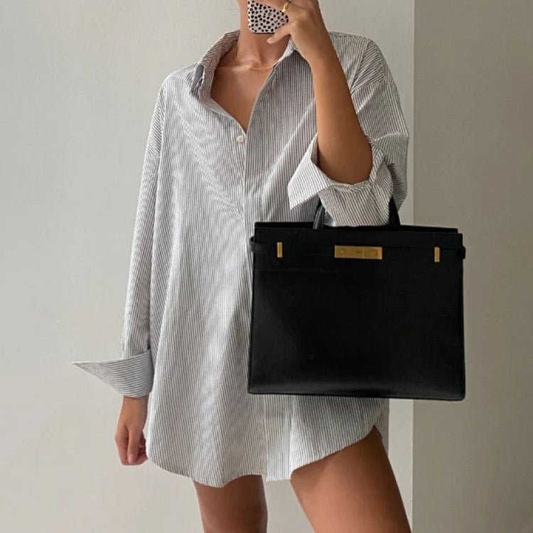 Damen Oversized Hemdbluse Stalluxe