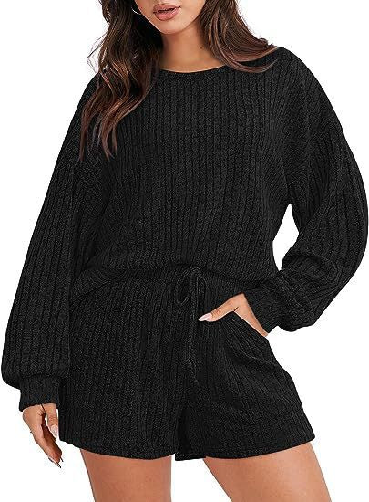 Women's Cozy Ribbed Lounge Set Stalluxe