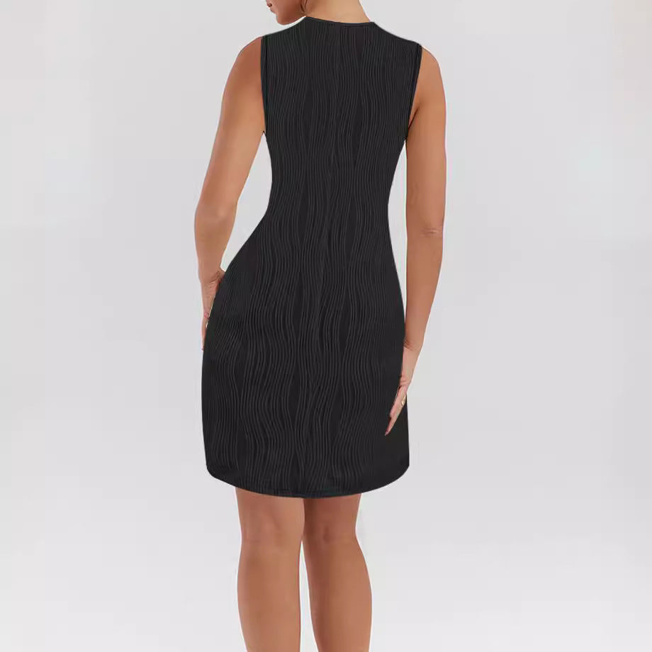 Damen stilvolles strukturiertes Minikleid Stalluxe