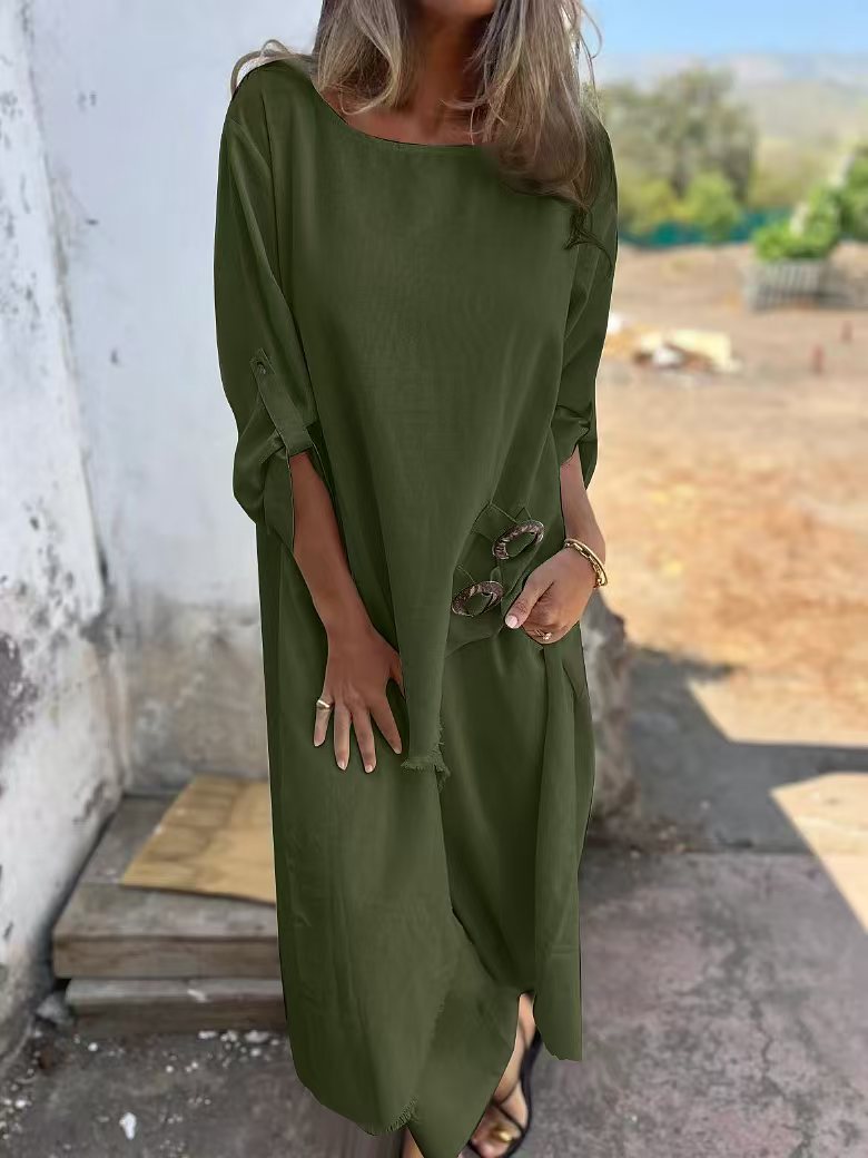 Women's Relaxed Fit Midi Dress Stalluxe