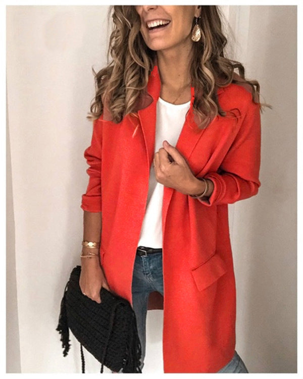 Women's Tailored Open-Front Duster Coat Stalluxe