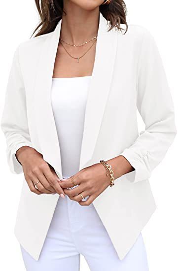 Women's Casual Open Front Blazer Stalluxe