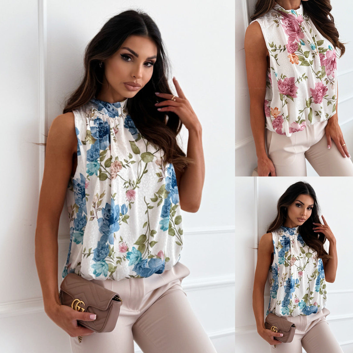 Damen stilvolle und luftige Bluse mit floralem Design Stalluxe