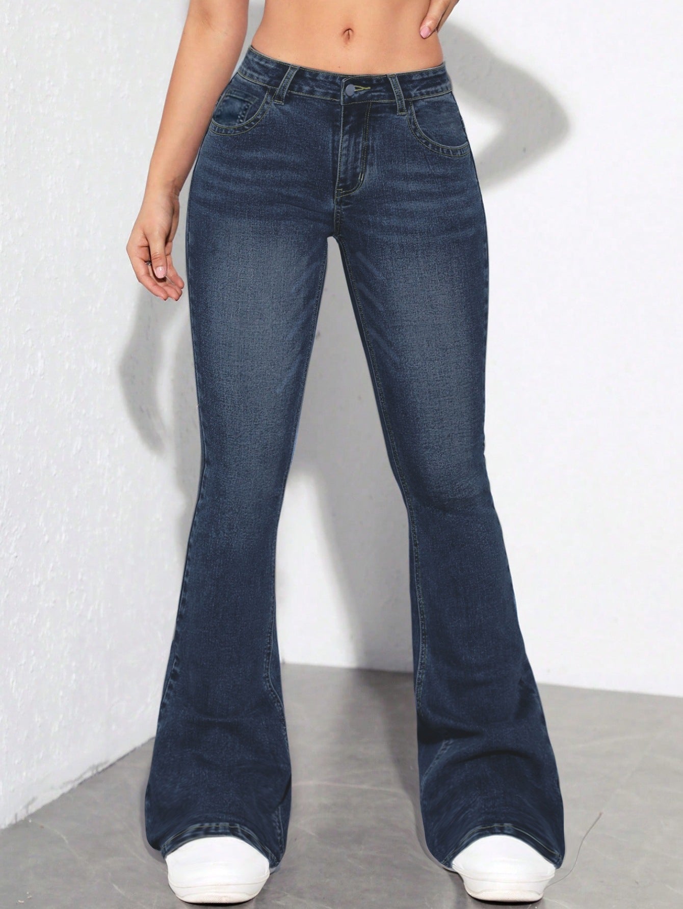 Damen Flared Jeans im Vintage-Stil mit hohem Bund Stalluxe