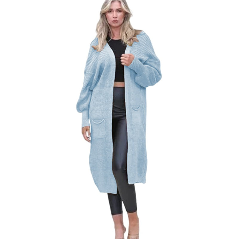 Damen Langarm-Strickcardigan mit edlem Strukturdesign und praktischen Taschen Stalluxe
