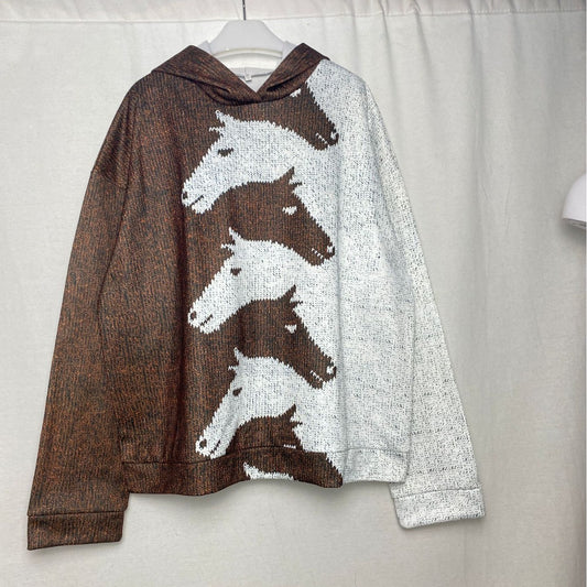 Damen Gemütlicher Hoodie mit Pferdemotiv Stalluxe