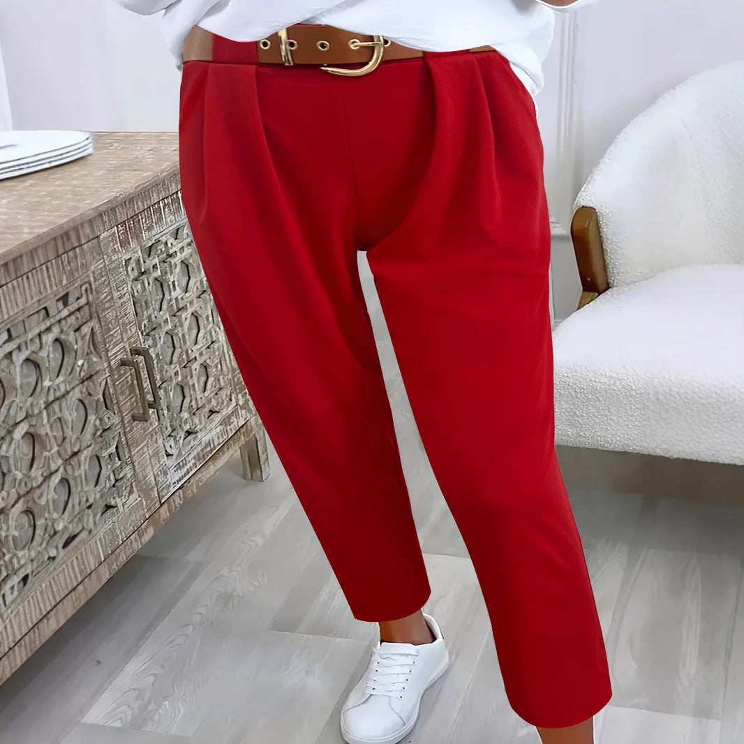 Hoch taillierte Damenhose Stalluxe