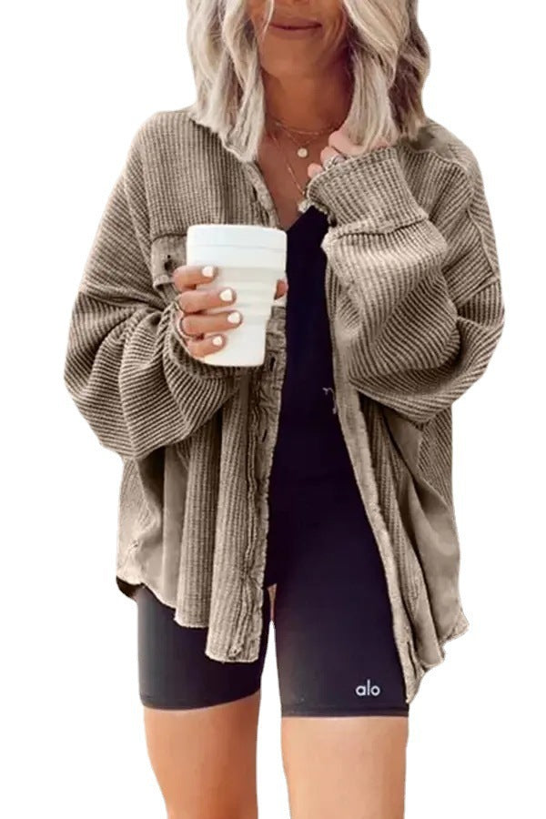 Damen lässige Oversized-Hemdjacke Stalluxe